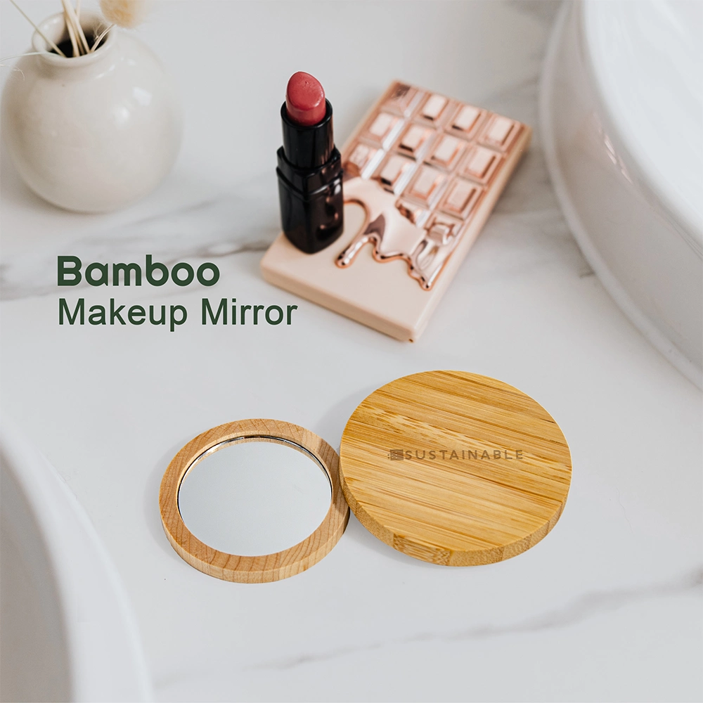 Bamboo Mini Mirror Makeup Tool