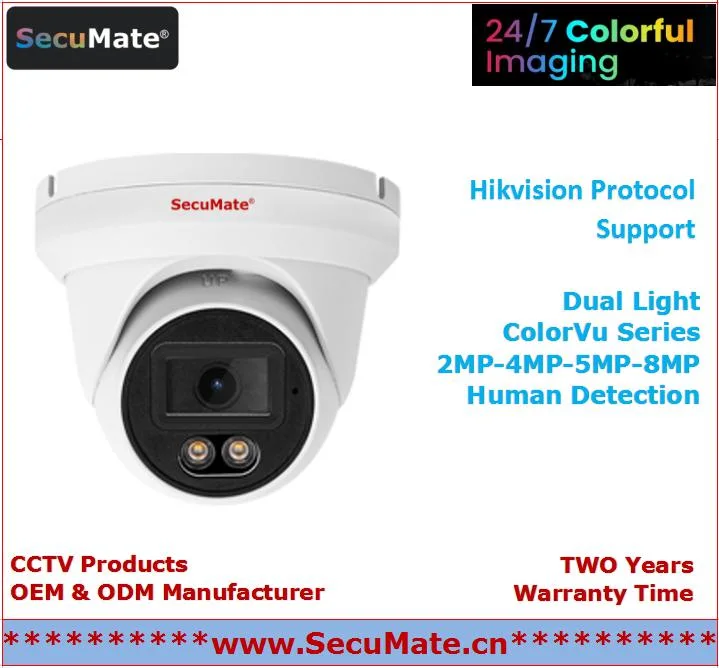 Outdoor/Indoor Network 2MP Intelligent Human Detection Full Color Poe IP Bullet Security CCTV Camera From Professional CCTV OEM Camera Supplier Manufacturer