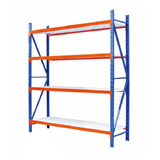 Nouveau rack d'entrepôt en acier laminé à froid de haute qualité pour utilisation moyenne et intensive pour stockage, acier revêtu de rack