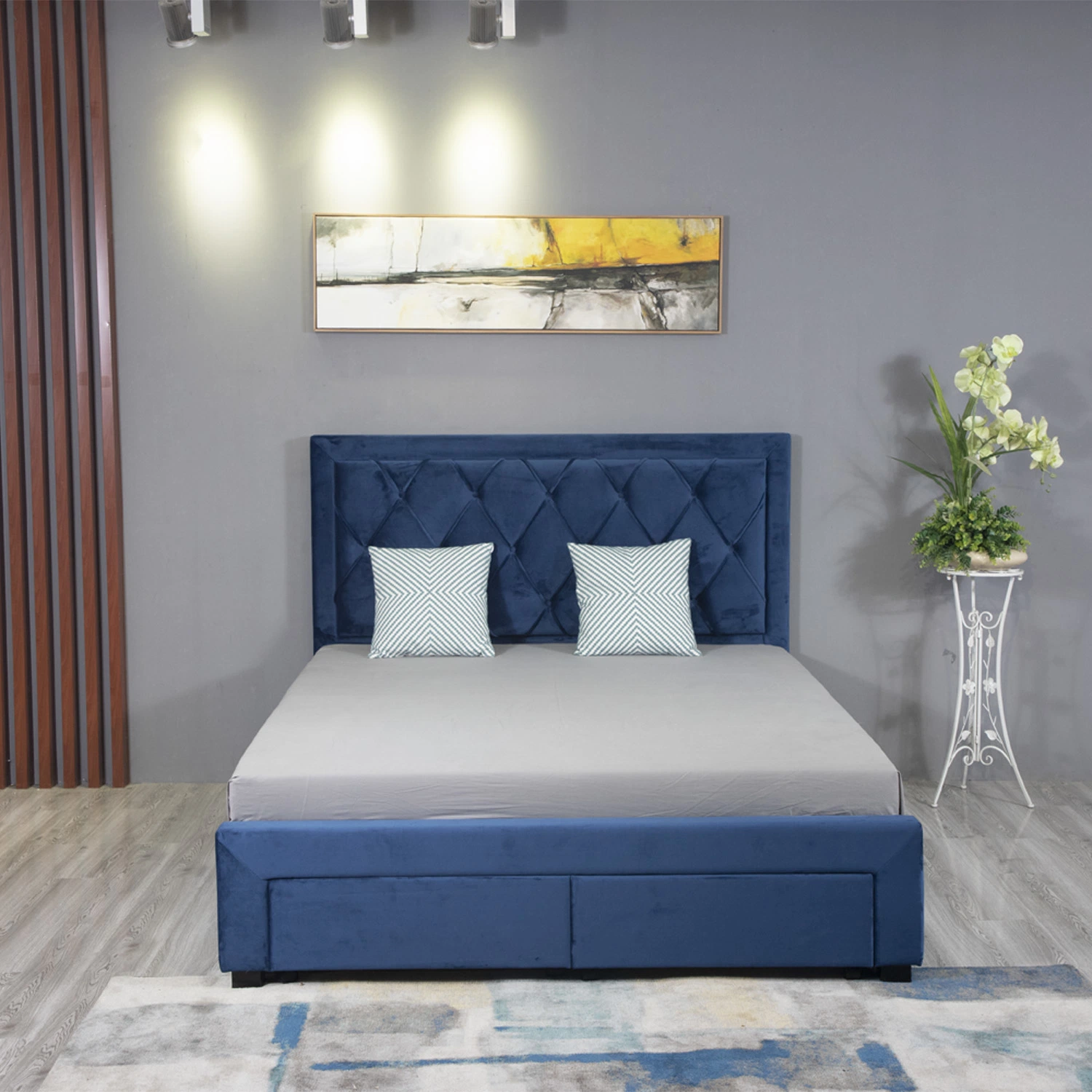 Neue Huayang Customized Schlafzimmer Holz Wohnzimmer Bett Möbel