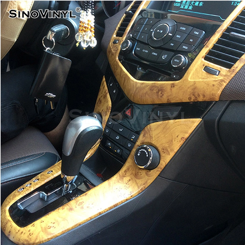 SINOVINYL Auto Decoration Wood Grain Vinyl Wrap Wholesale/Supplier Self Adhesive Car Sticker Film