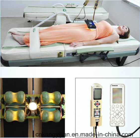 Masaje automático de cuerpo entero que aumenta la circulación sanguínea y la inmunidad Jade Mesa de rodillos