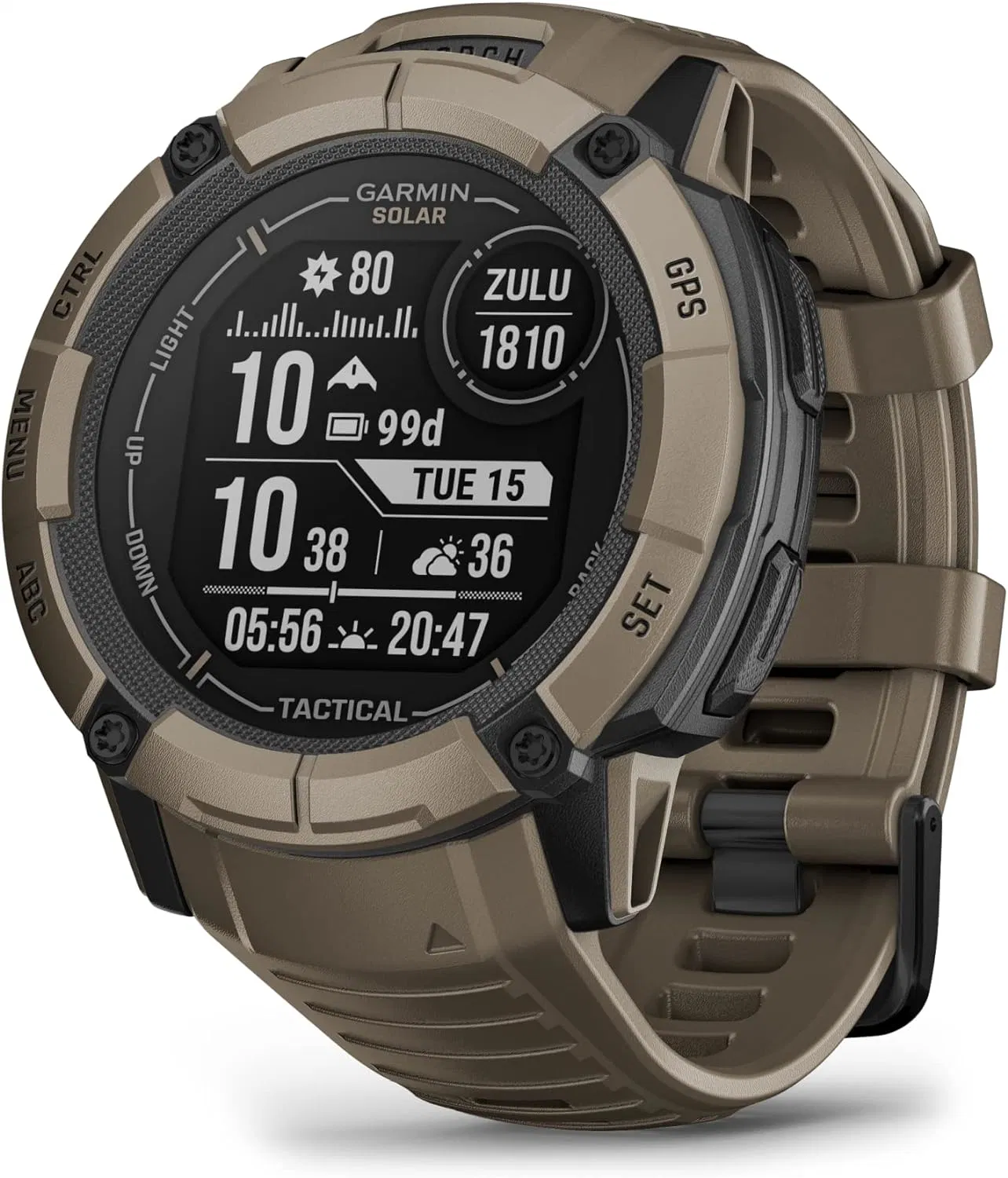 Relógio de GPS robusto com GPS Garmin Instinct 2X Solar Tactical Edition