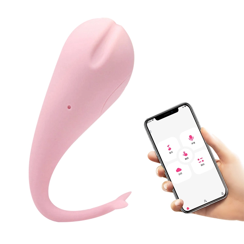 Little Whale Vibrator APLICACIÓN Bluetooth Control remoto de voz G-Spot Dildo Masajeador Vibrating Egg Women Masturbador femenino Sexo Juguetes