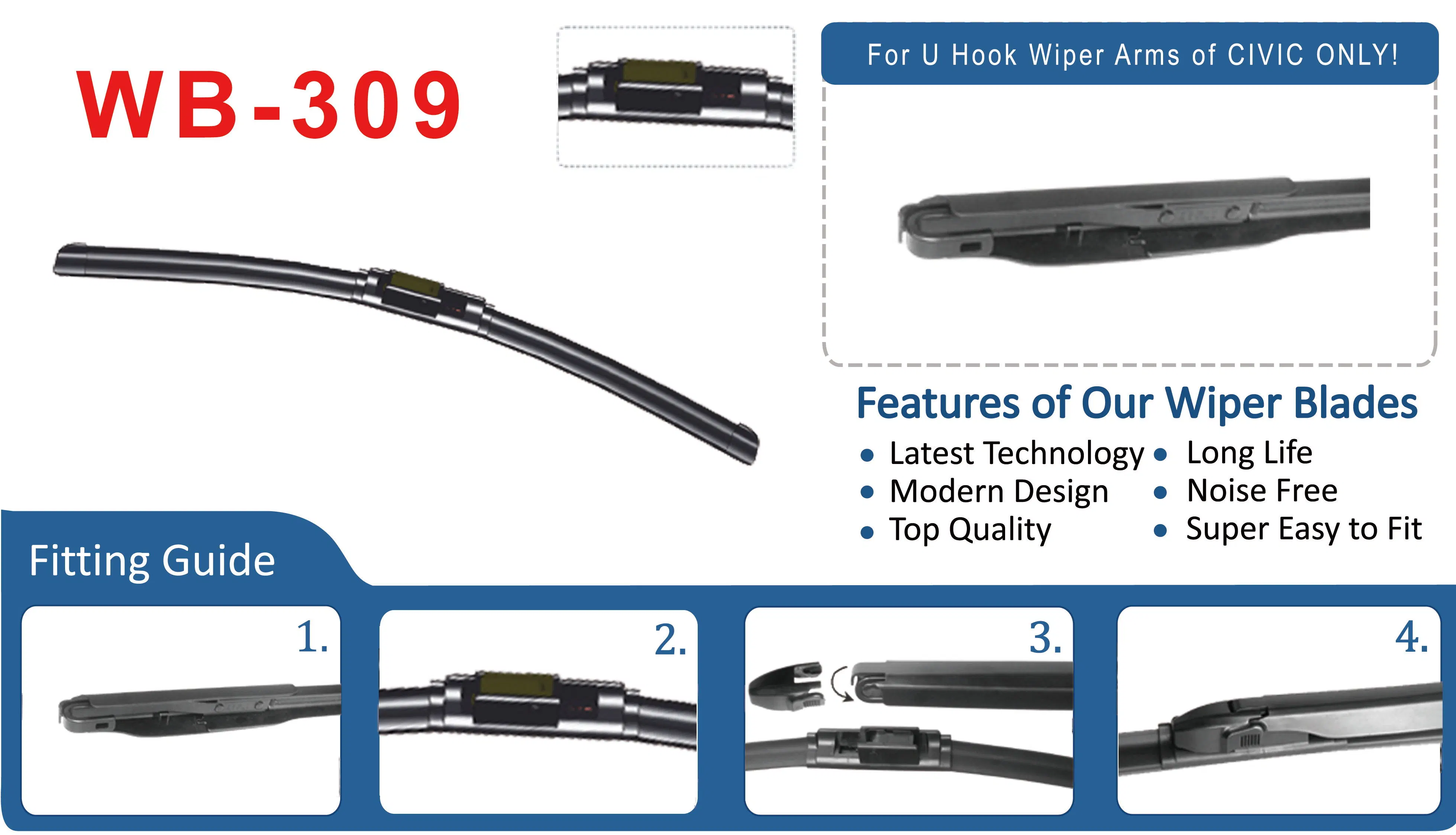 Unique Car Accessories Frameless Windshield Wiper Machine, China Flat Wipers Blades