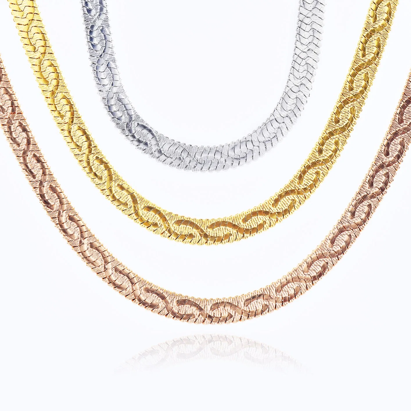 Wholesale Popular Gold Plated Fashion Jewelry Chain Ultra New Embossed Flat Thin Herringbone Chains Necklace for Bracelet Bag Costume Decoration