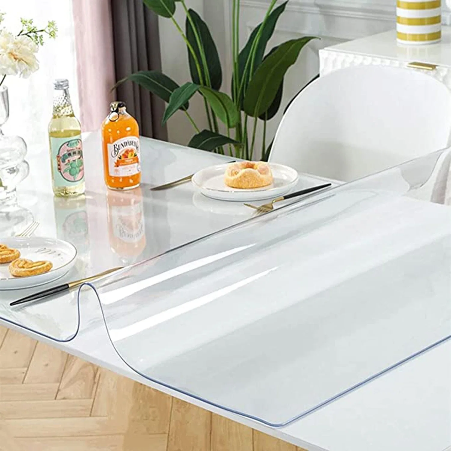 Desk Clear Plastic Tablecloth Protector Table Cover for Coffee Table Writing Desk