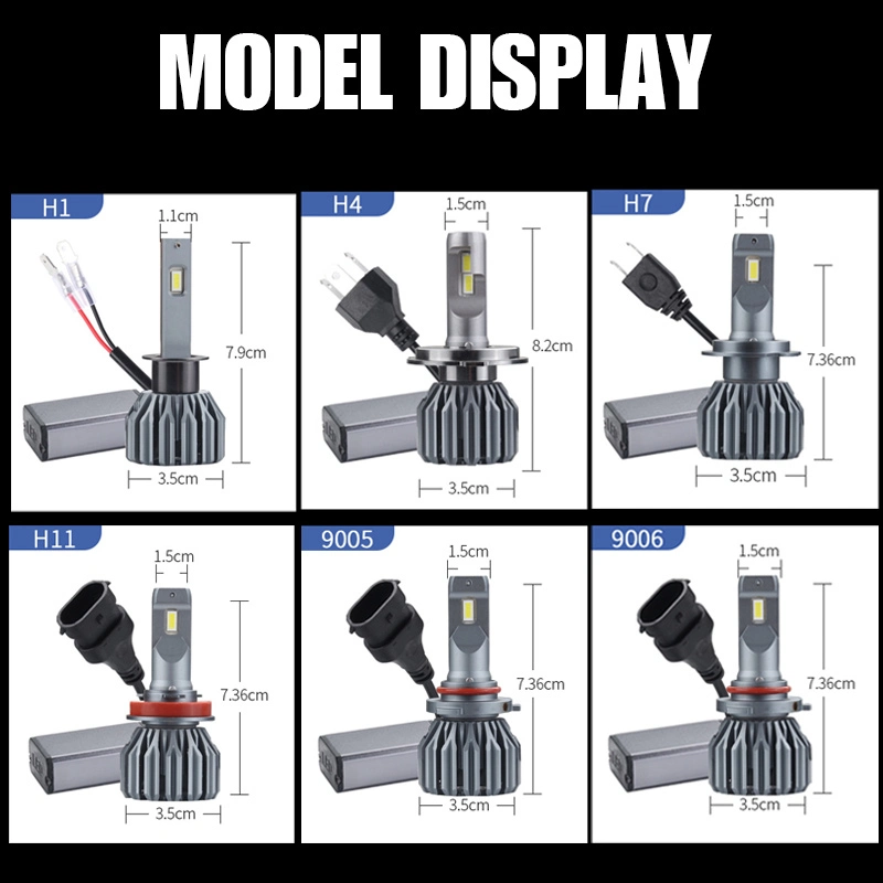 Haizg Newest Model S10 60W Auto Lighting System Car LED Headlight Bulbs 9005 9006 H1 H4 H7 H11