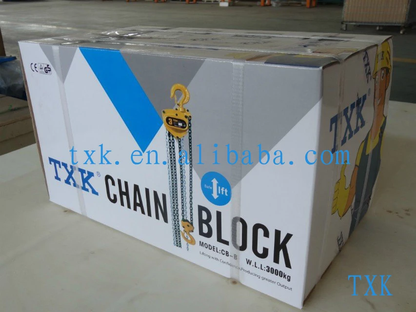 Txk Brand 3t 3m Manual Chain Hoist with Ce Certification