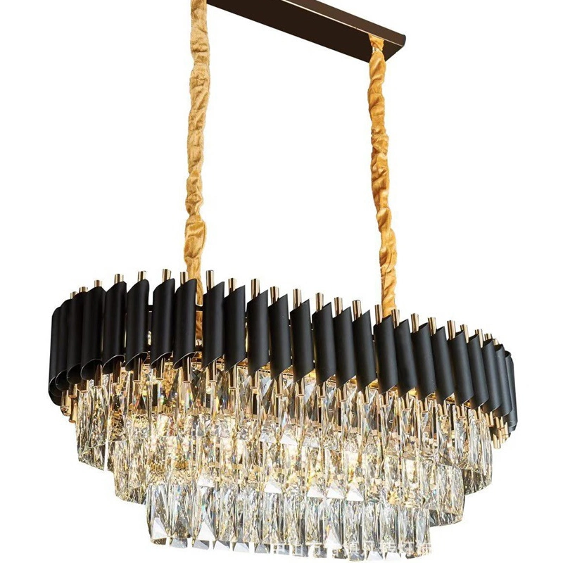 Moderna de lujo K9 cristal Chandelier luz colgante de cocina para Comedor