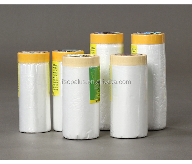 Professional Car Boat Home Paint PE Film with Masking Tape