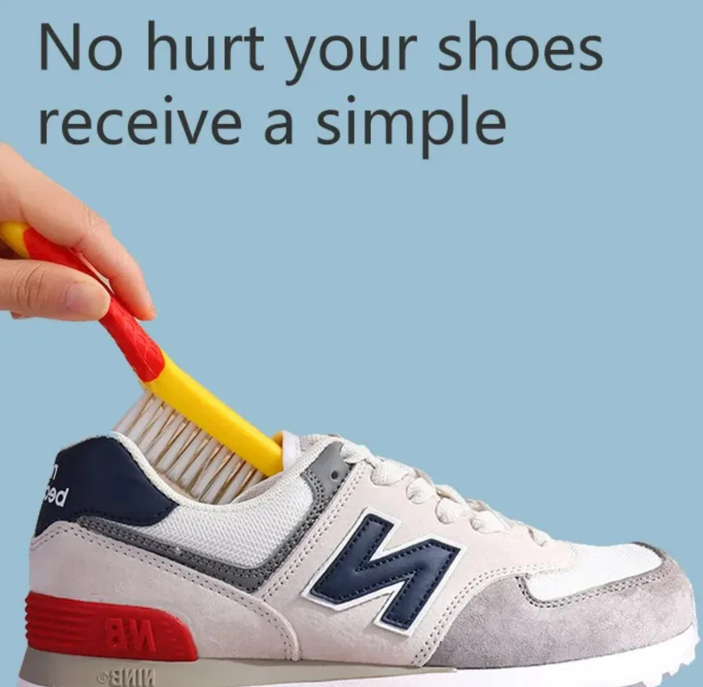 Silica Gel Non-Slip Handle PP Bristle Shoes Brush