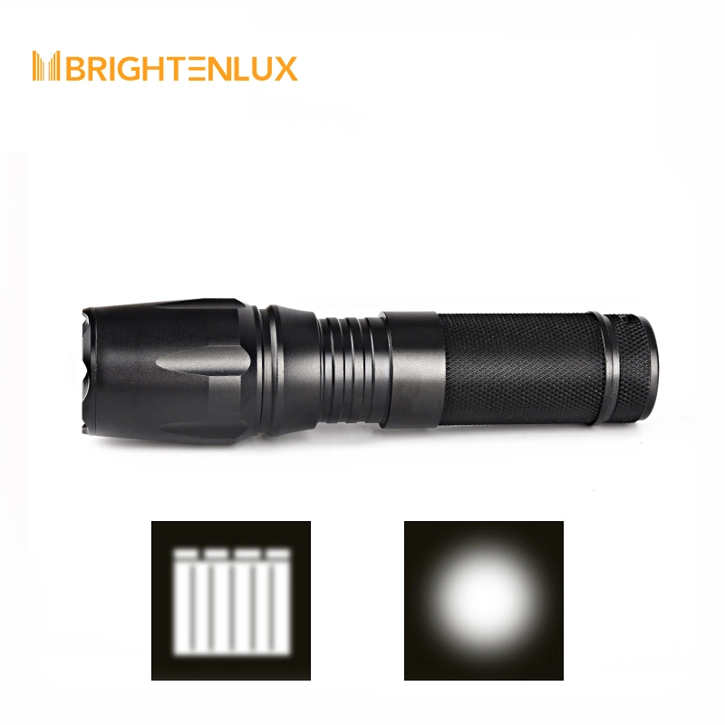 Brightenlux High 10000 Lumen Wiederaufladbare Mini Zoombar Tragbare Versteckte Art Hochleistungs-Taschenlampe