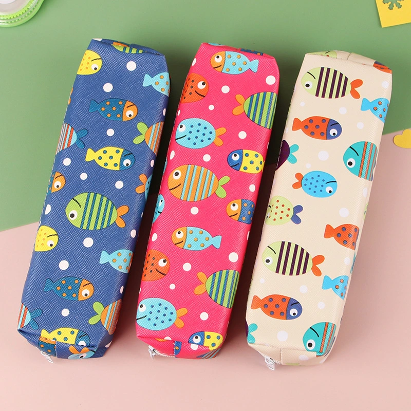 Cartoon Cute Leather Children's Small Gift Zipper Stationery Bag Student Pencil Bag