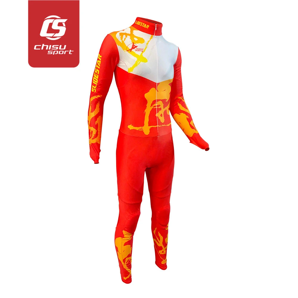 Chisusport Sublimation Pista corta velocidad Patinaje Traje resistente a cortes personalizado OEM