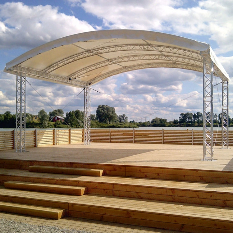 Arco exterior tecto curvo Sistema Exibir Truss para evento de casamento palco de exposições de equipamento