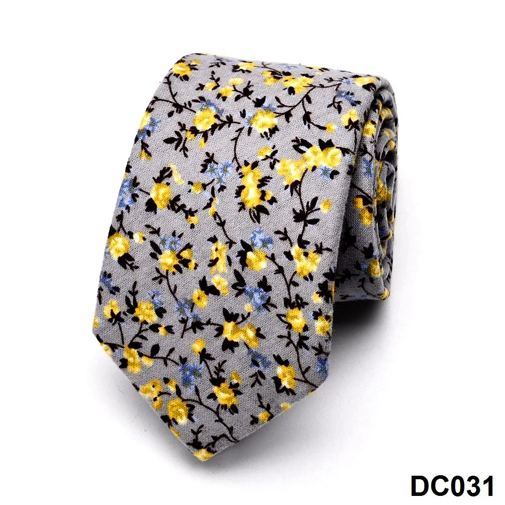 Classic Cotton Printed Tie and Bowtie Set for Weddings and Special Events