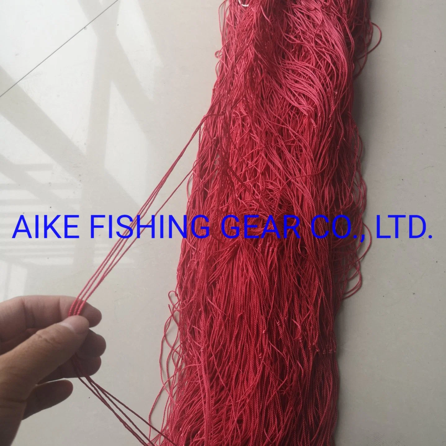 Redes de Pesca de Pez Espada Venta caliente, hilos de nylon, 210D/36telas 200mmsq 150MD 100m, Lengthway, doble, el color rojo.