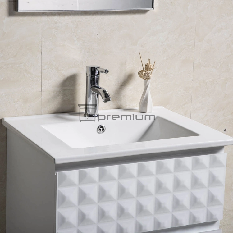 White Wall Hung Modern PVC Bathroom Furniture by 60cm