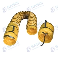 Underground Ventilation Equipment Wear Resistance, Corrosion Retardant and Compressive Strength PVC Coated Flexible Air Duct