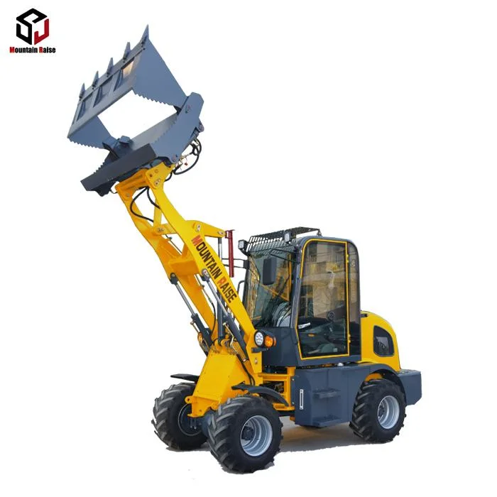 0.8tons Wheel Front Loader Mini Loaders 4WD Construction Machinery Front Backhoe Loader