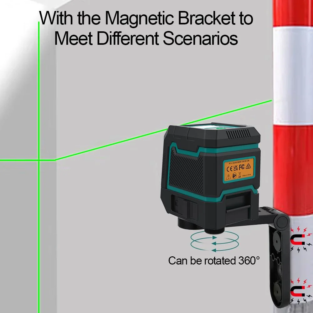 2 linhas de nível a laser verde Laser de feixes de auto-nivelamento horizontal e vertical Cross-Line