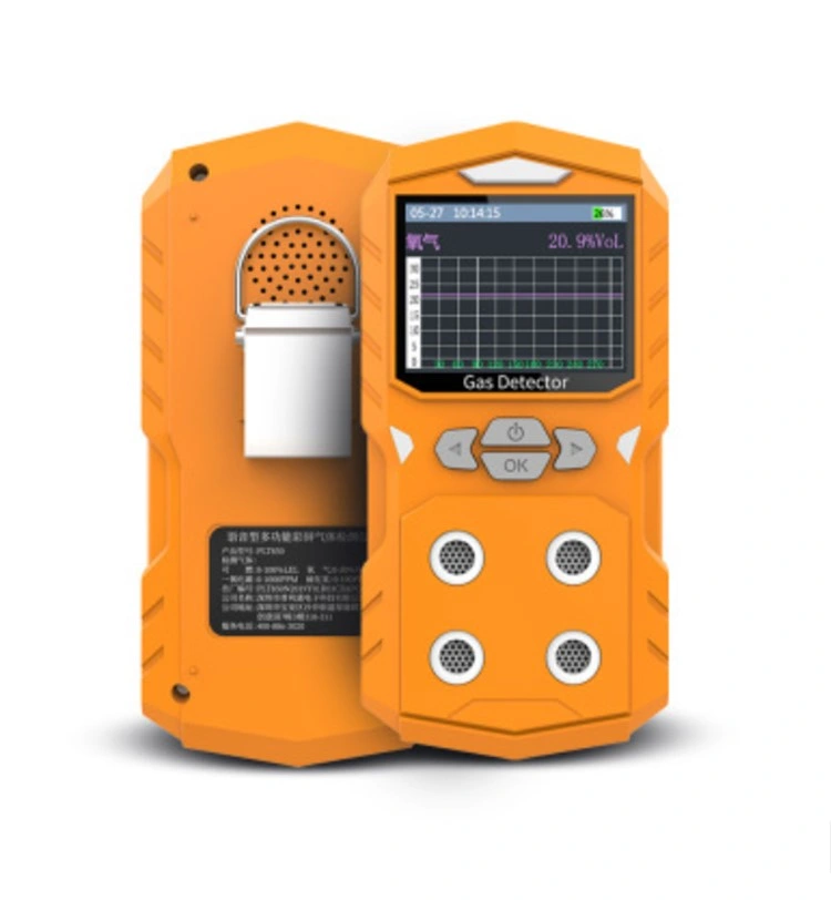 Gas detector de fugas ex O2 H2S Co operado por batería Sensor