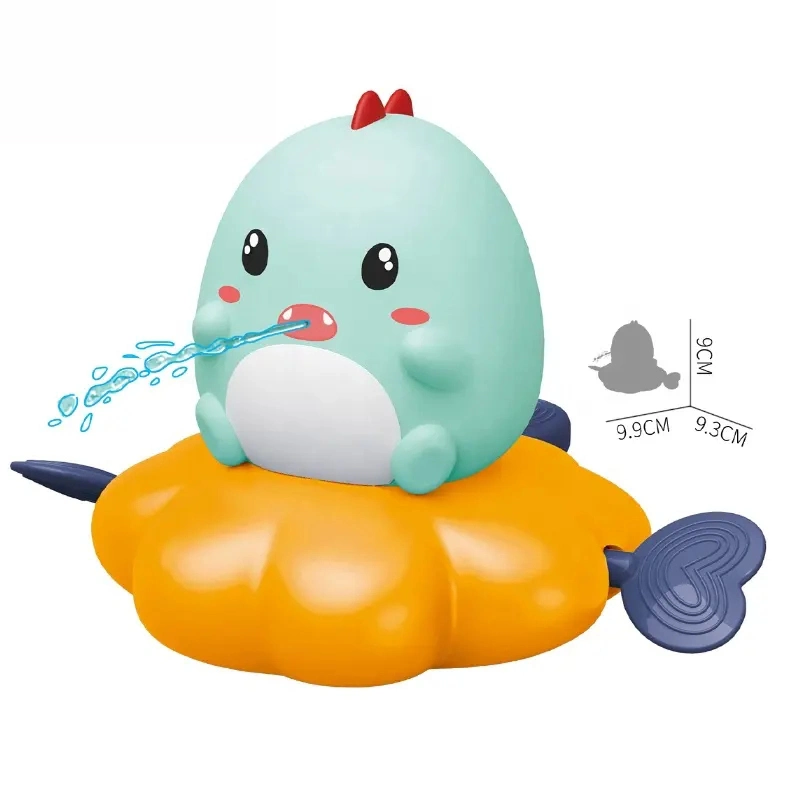 Baby Bath Toy Bathroom Children Water Toys Little Dinosaur Small Plastic Animal Spray Water Temperature Pull Line Animal