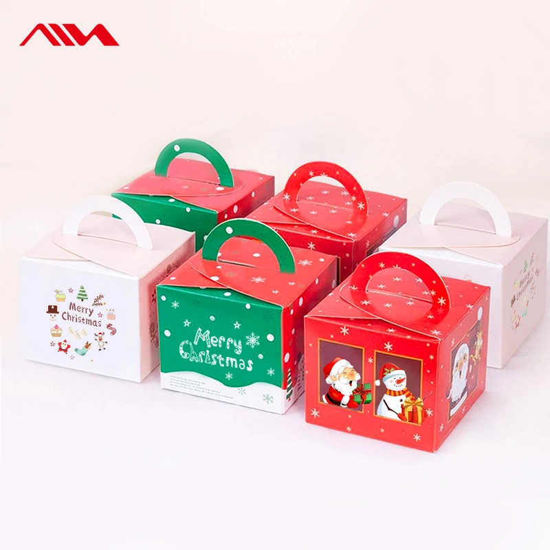 Christmas Gift Box with Display Window Cardboard Paper Box for Skin Care Set Cosmetic Storage Box Custom Packaging Box