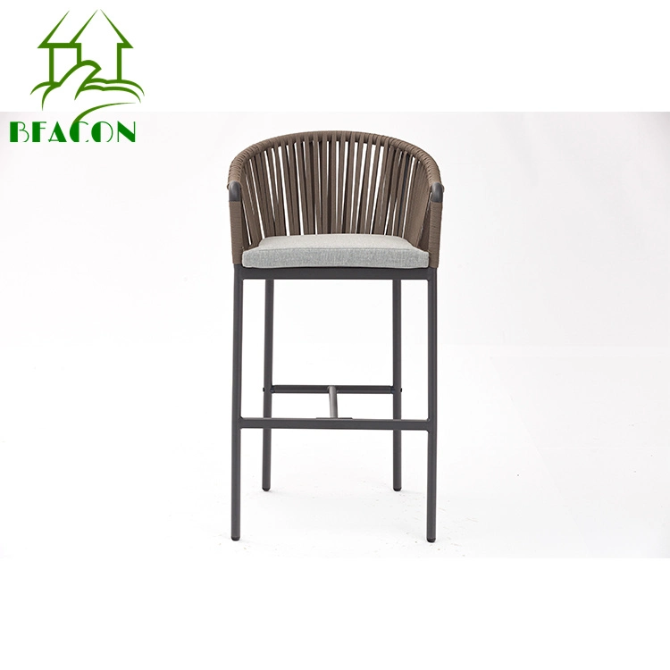 New Arrival Morden Aluminium Garden Dining Set High quality/High cost performance  Aluminium Table Outdoor Chairs Polyester Rope Woven Outdoor Chair