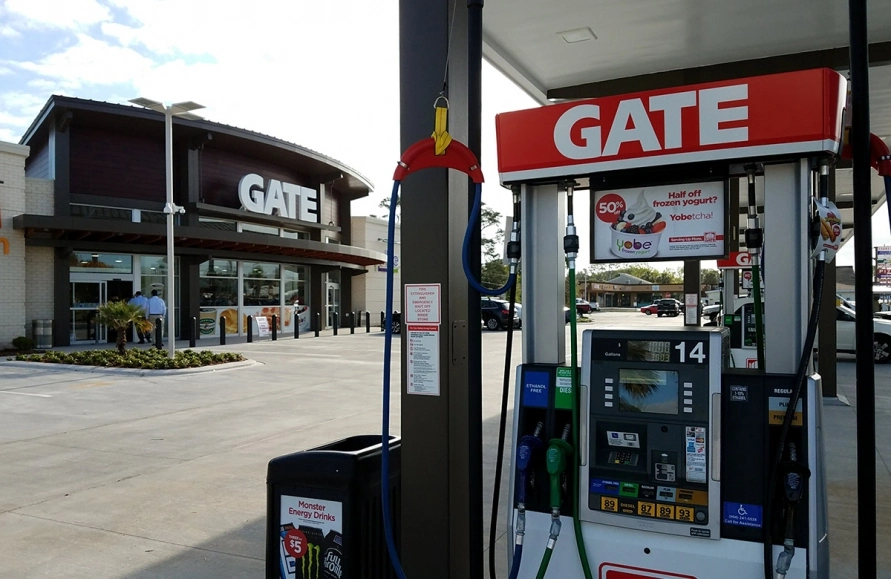 Estructura de acero de la luz de alta calidad de la estación de Gas prefabricados Pequeño supermercado