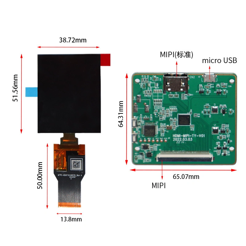 Jinzhaohui Main Product 2.4 Inch Amoled LCD 450*600 Including Drive Plate