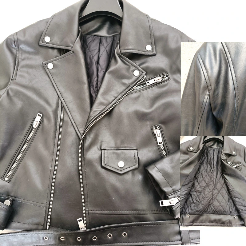 Windproof Jacket Wholesale/Supplier Zipper Coats Leather Bike Outerwear Scooter Apparel