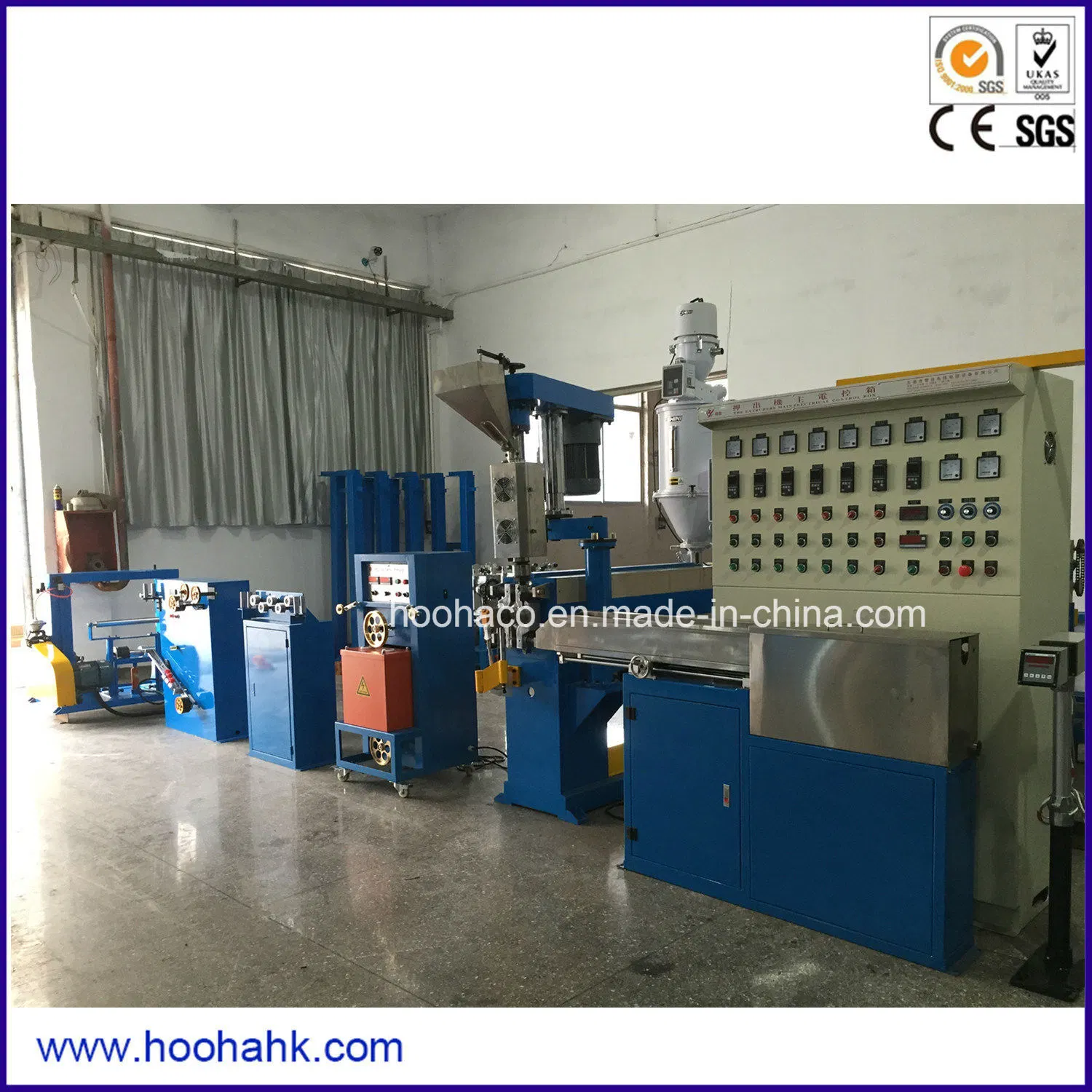 Blue Cable Extruding Machinery with Siemen Motor