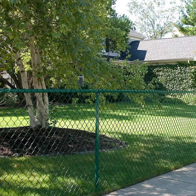 4 FT X 50 FT Steel Backyard Home Barrier Border Green Chain Link Fence Fabric.