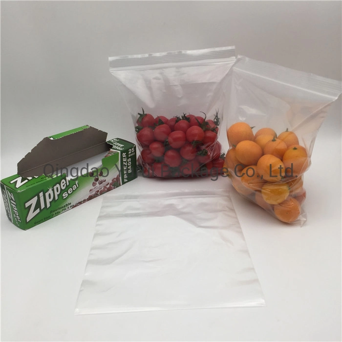 Reusable Gallon Custom Zipper Print LDPE Writable Panel Bag with Color Box