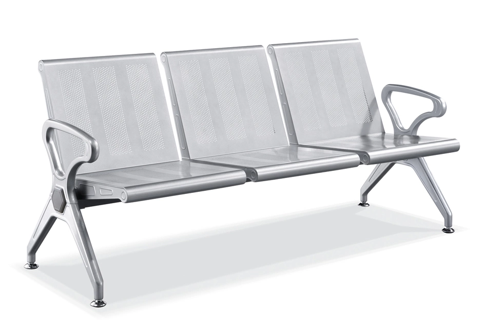 Furniture Garden Outdoor Metal Bench Chrome Steel Home Furniture Office