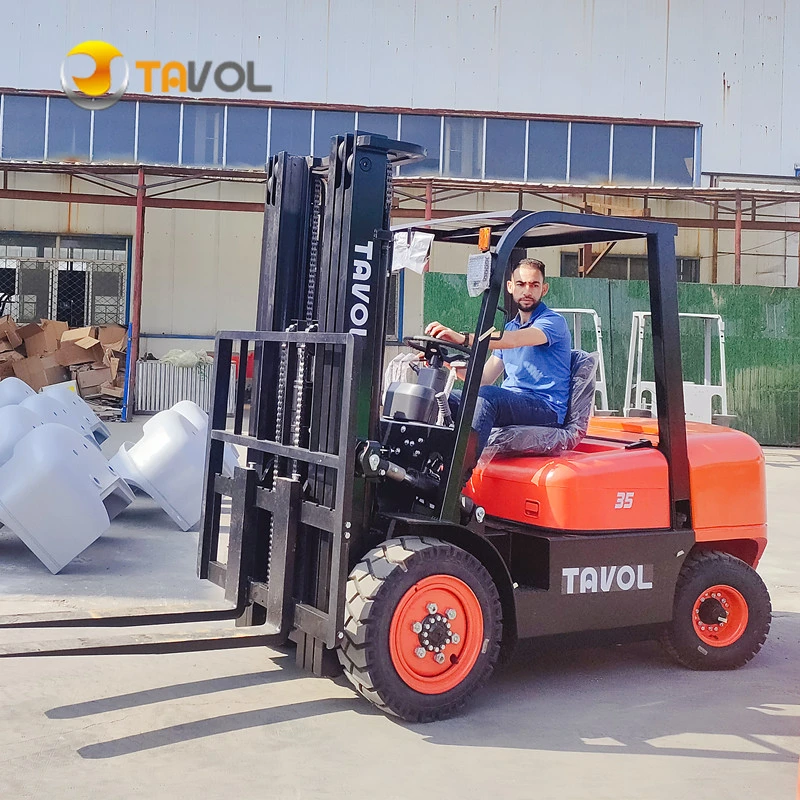 2.5 طن 3 طن 3.5 طن 4 طن 5 طن نموذج لرافعة الشوكية لوقود السيارات موتكارجاس Diesel ForkLift Price مع شهادة CE