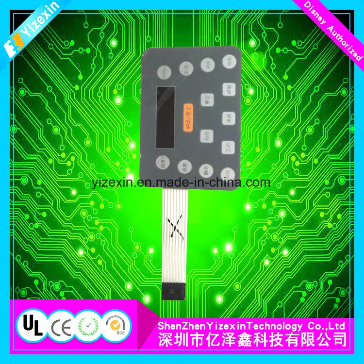 Medical Equipments Embossed Keys Membrane Keypad with FCC