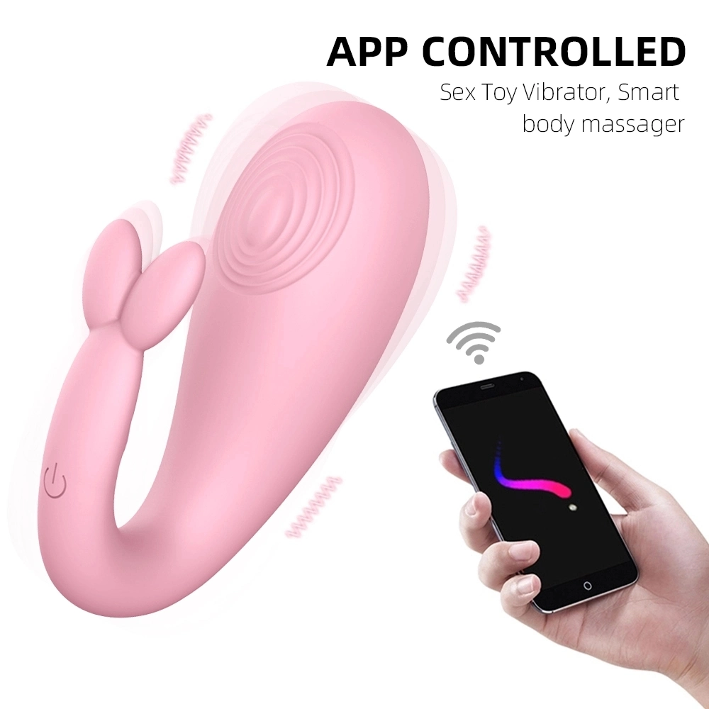 Contrôle du téléphone mobile rechargeable APP vibreur pour les femmes sex toy