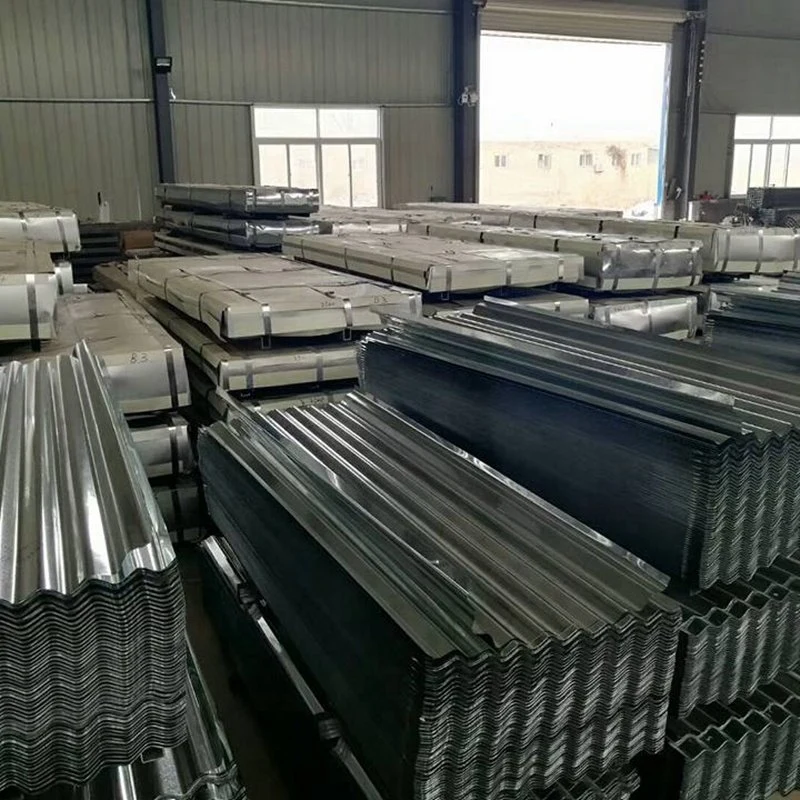 Hoja de impermeabilización de cubiertas de alta calidad el recubrimiento de zinc Az20G/M2 en acero galvanizado Az40 Hoja corrugado de prefabricados Casas