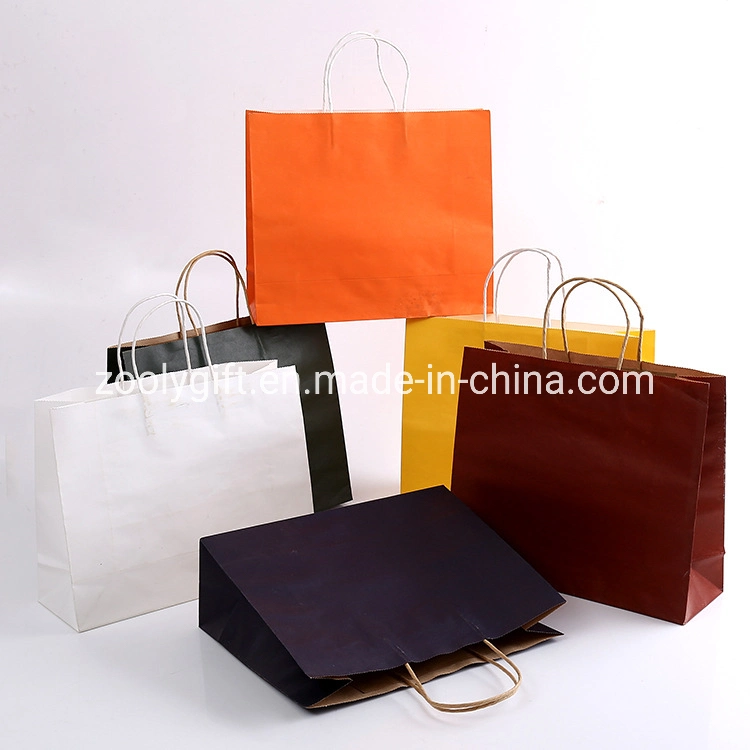 Wholesale/Supplier Cheap Kraft Paper Gift Carrier Bags with Twisted Handle