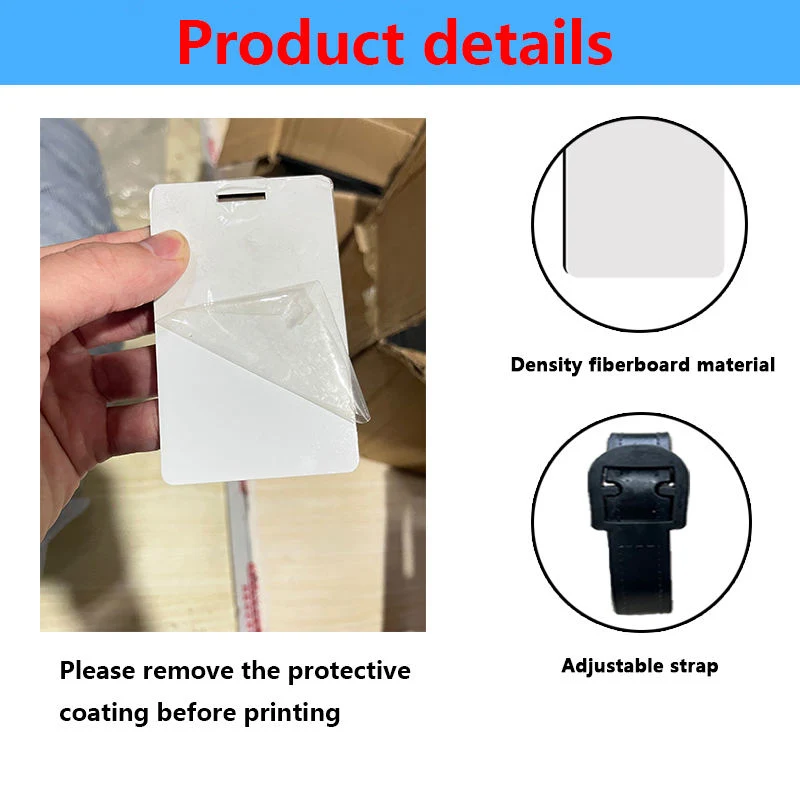 Sublimation Luggage Tags Blank MDF White Blank Travel Bag Baggage Tags