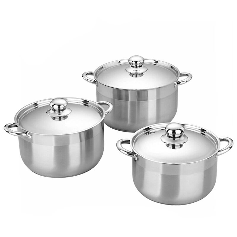 6 PC de acero inoxidable utensilios de cocina Juegos Juegos de Olla mayorista