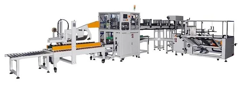 Automatic Carton Packaging Line Carton Box Sealing Packing Machinery