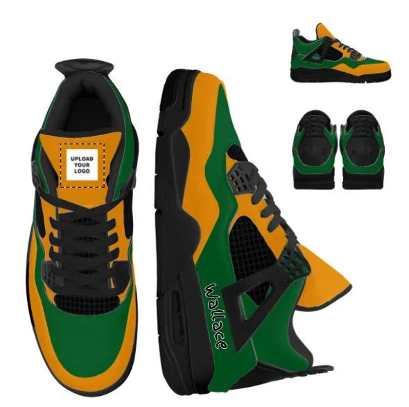 Custom Sport Schuhe Aj4 Modell Dropshipping Hochwertige Leder-Obermaterial Rb-Sohlen