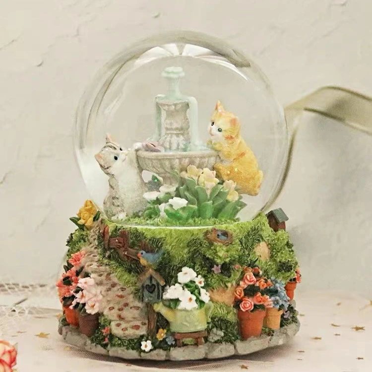 Resin Wedding Snow Globe Photo Frame with Music and LED Light