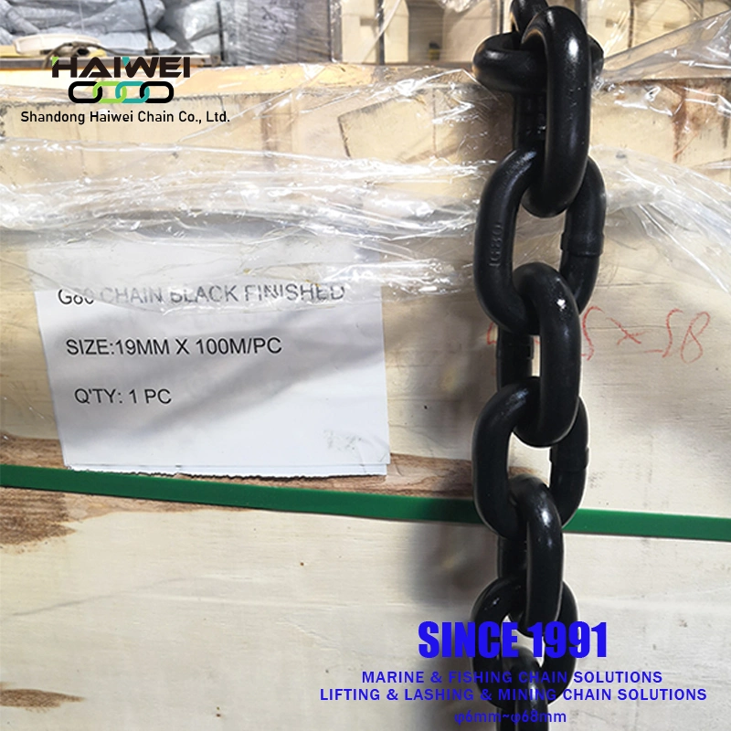 High Test High Strength 20mn2 Black Painted 11*43/14*50/14*42 Hatch Cover Chains with Stable Quality