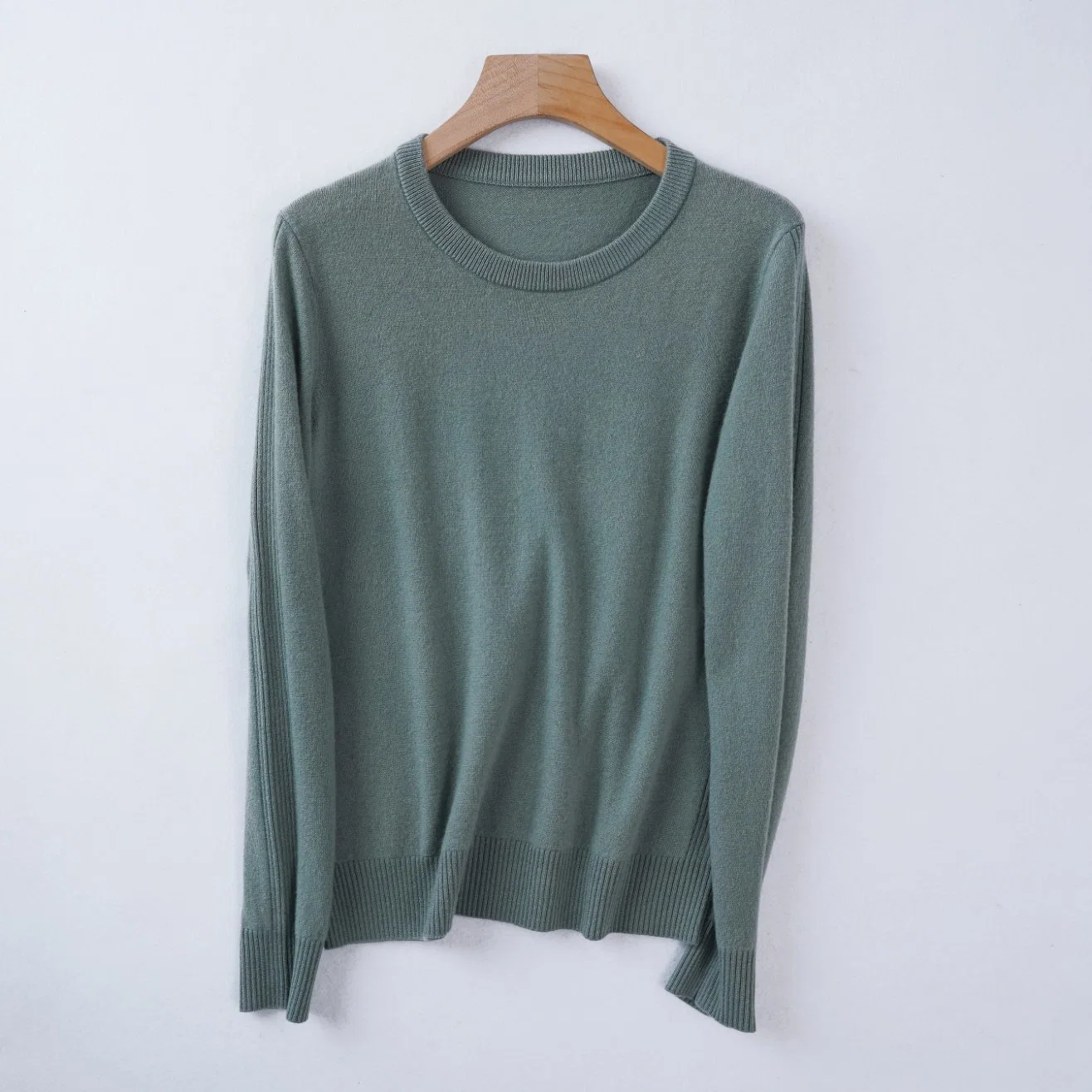 New Arrival Women Classic Fashion Round Neck Wool Cashmere Pullover Sweater