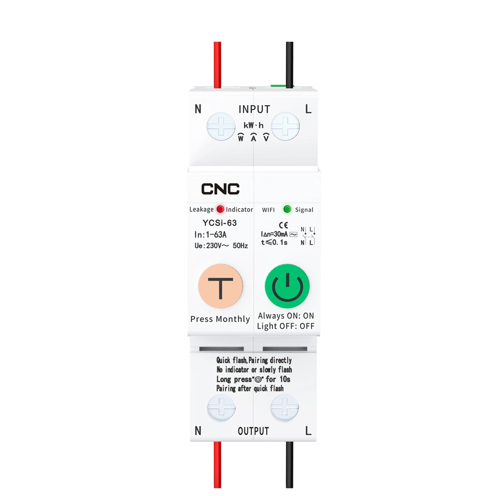 Circuit intelligent de disjoncteur WiFi/Zigbee d'usine 63 a 40 a avec contrôleur WiFi Pour MCB